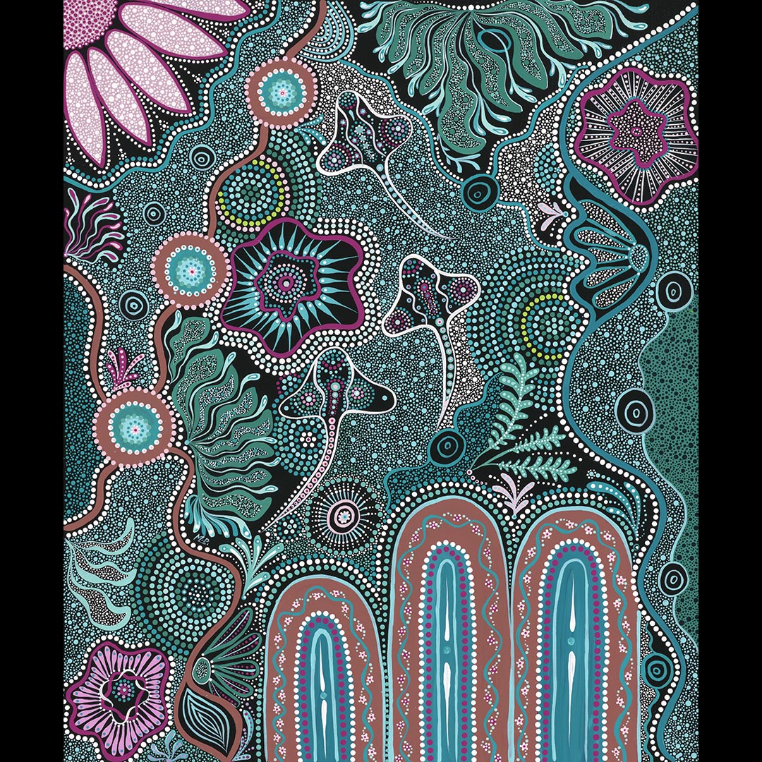 Aboriginal dot art canvas