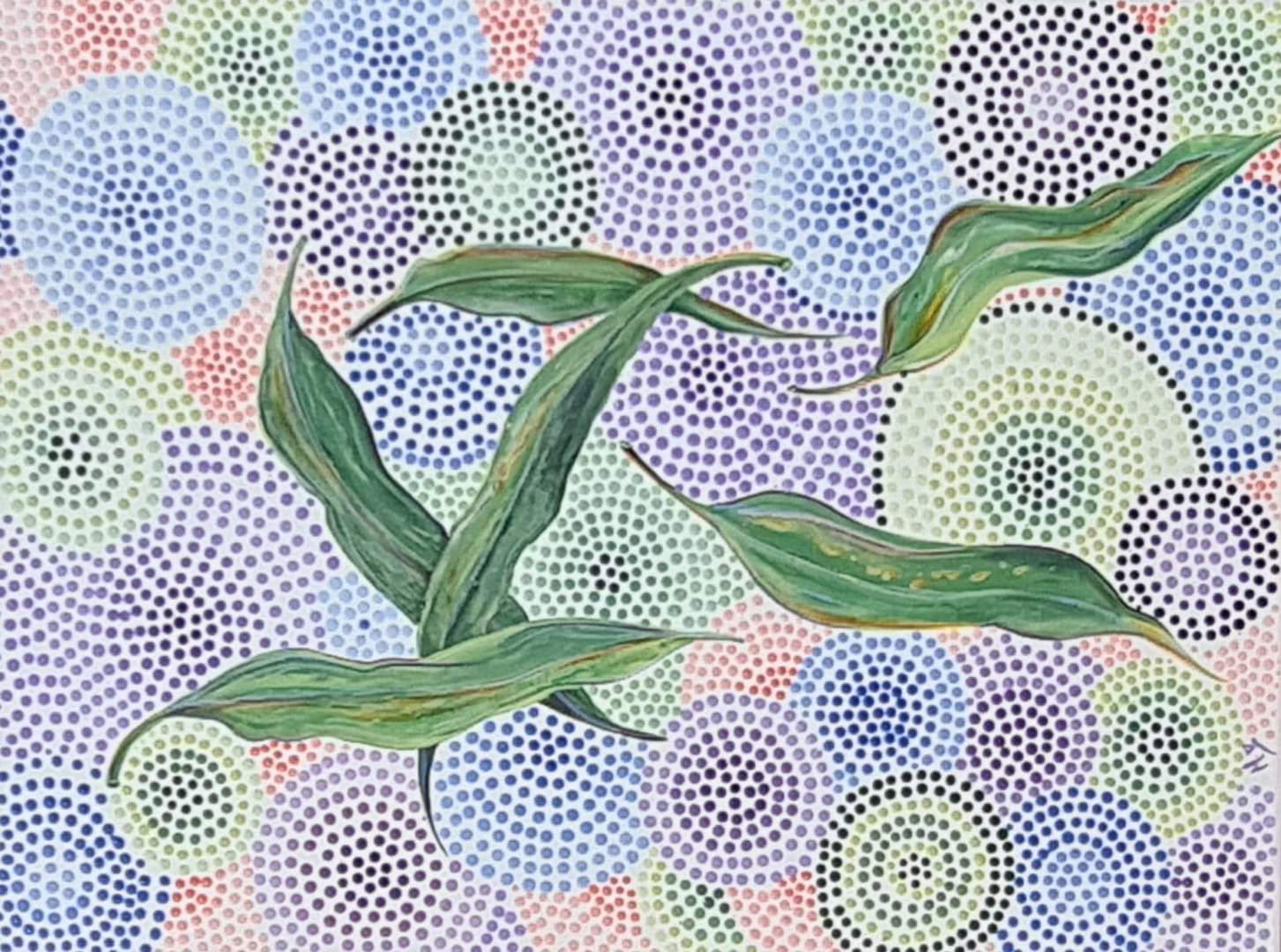 Aboriginal dot art canavas
